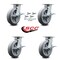 Service Caster 8 Inch Kingpinless Thermoplastic Wheel Caster Set with Brake and Swivel Lock SCC SCC-KP30S820-TPRRF-SLB-BSL-4 - alternate 6